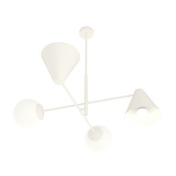 Emibig Hermes lampa podsufitowa 4x10 W biała 1348/4