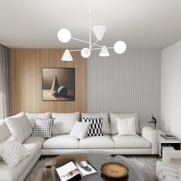 Emibig Hermes lampa podsufitowa 6x10 W biała 1348/6
