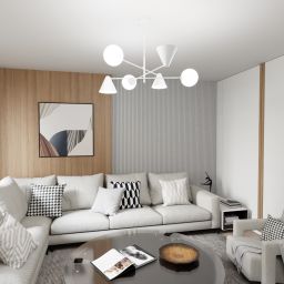Emibig Hermes lampa podsufitowa 6x10 W biała 1348/6