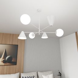 Emibig Hermes lampa podsufitowa 6x10 W biała 1348/6