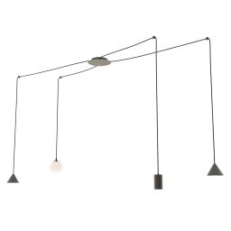 Emibig Fuji lampa wisząca 4x10 W czarna 13494
