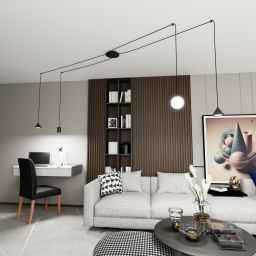 Emibig Fuji lampa wisząca 4x10 W czarna 13494