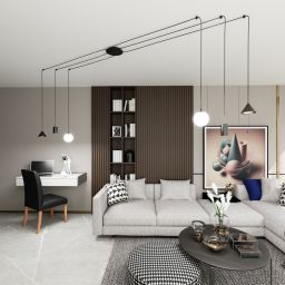 Emibig Fuji lampa wisząca 6x0 W czarna 13496