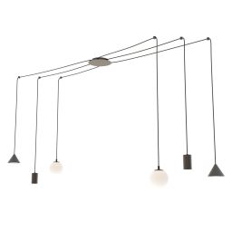 Emibig Fuji lampa wisząca 6x0 W czarna 13496