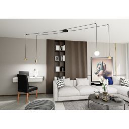 Emibig Fuji lampa wisząca 4x W czarna-złota 13504