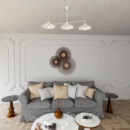 Emibig Foster lampa wisząca 3x10 W biała 1354/3