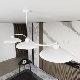 Emibig Foster lampa wisząca 3x10 W biała 1354/3