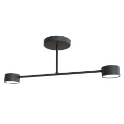 Emibig Halo lampa podsufitowa 2x10 W czarna 1355/2