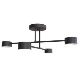 Emibig Halo lampa podsufitowa 4x10 W czarna 1355/4