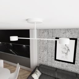 Emibig Halo lampa podsufitowa 2x10 W biała 1356/2