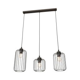 Emibig Vander lampa wisząca 3x15 W czarna 1365/3