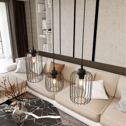 Emibig Vander lampa wisząca 3x15 W czarna 1365/3