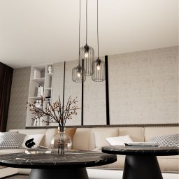 Emibig Vander lampa wisząca 3x15 W czarna 1365/3PREM