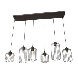 Emibig Vander lampa wisząca 6x15 W czarna 1365/6