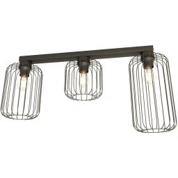 Emibig Barn lampa podsufitowa 3x15 W czarna 1367/3