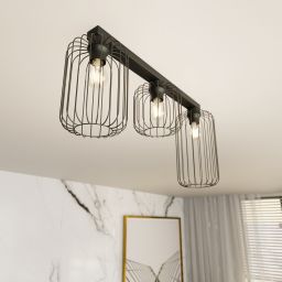 Emibig Barn lampa podsufitowa 3x15 W czarna 1367/3