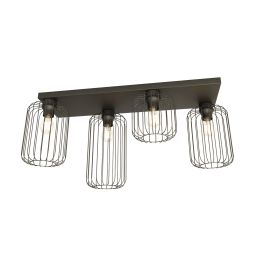 Emibig Barn lampa podsufitowa 4x15 W czarna 1367/4