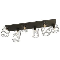 Emibig Barn lampa podsufitowa 6x15 W czarna 1367/6
