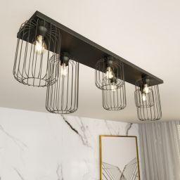 Emibig Barn lampa podsufitowa 6x15 W czarna 1367/6