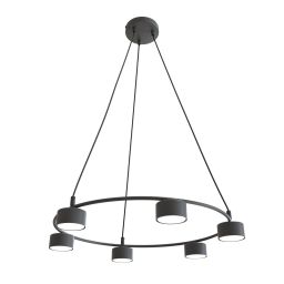 Emibig Starlit lampa wisząca 6x10 W czarna 1372/6