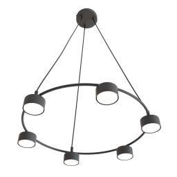 Emibig Starlit lampa wisząca 6x10 W czarna 1372/6
