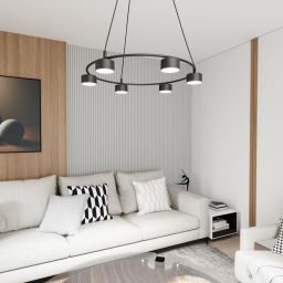 Emibig Starlit lampa wisząca 6x10 W czarna 1372/6