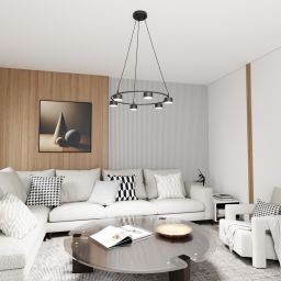 Emibig Starlit lampa wisząca 6x10 W czarna 1372/6