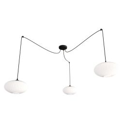 Emibig Origo lampa wisząca 3x15 W biała-czarna 1374/3