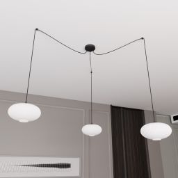 Emibig Origo lampa wisząca 3x15 W biała-czarna 1374/3