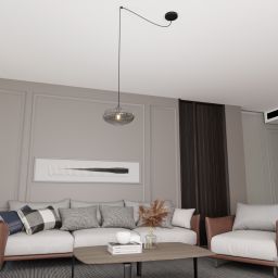 Emibig Origo lampa wisząca 1x15 W czarna-grafitowa 1375/1