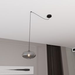Emibig Origo lampa wisząca 1x15 W czarna-grafitowa 1375/1