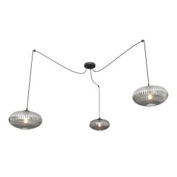 Emibig Origo lampa wisząca 3x15 W czarna-grafitowa 1375/3