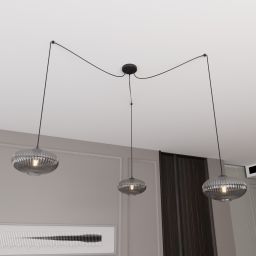 Emibig Origo lampa wisząca 3x15 W czarna-grafitowa 1375/3