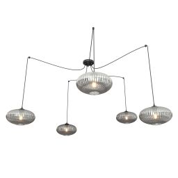 Emibig Origo lampa wisząca 5x15 W czarna-grafitowa 1375/5