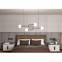 Emibig Atria lampa wisząca 4x10 W biała-czarna 1383/4