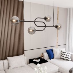 Emibig Atria lampa wisząca 4x10 W czarna-grafitowa 1384/4