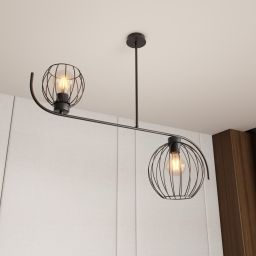 Emibig Echo lampa podsufitowa 2x15 W czarna 1385/2
