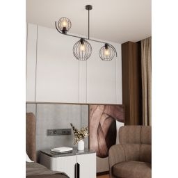 Emibig Echo lampa podsufitowa 3x15 W czarna 1385/3