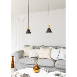 Emibig Rosa lampa wisząca 1x10 W czarna-złota 1388/1