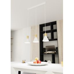 Emibig Rosa lampa wisząca 3x10 W biała 1389/3