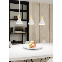 Emibig Rosa lampa wisząca 3x10 W biała 1389/3