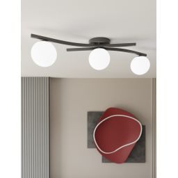 Emibig Opus lampa podsufitowa 3x10 W biała-czarna 1390/3