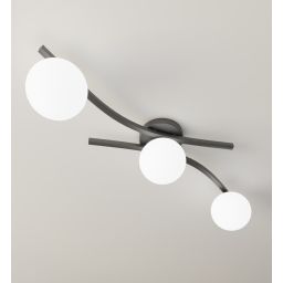 Emibig Opus lampa podsufitowa 3x10 W biała-czarna 1390/3