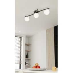 Emibig Opus lampa podsufitowa 3x10 W biała-czarna 1390/3