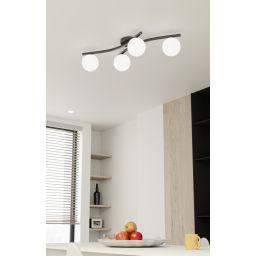 Emibig Opus lampa podsufitowa 4x10 W biała-czarna 1390/4