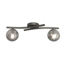 Emibig Opus lampa podsufitowa 2x10 W biała-grafitowa 1391/2