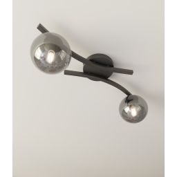 Emibig Opus lampa podsufitowa 2x10 W biała-grafitowa 1391/2