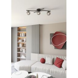 Emibig Opus lampa podsufitowa 3x10 W czarna-grafitowa 1391/3