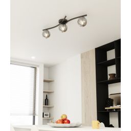 Emibig Opus lampa podsufitowa 3x10 W czarna-grafitowa 1391/3