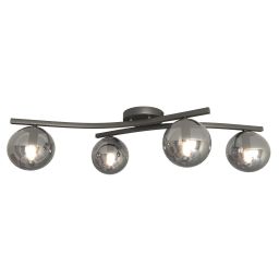 Emibig Opus lampa podsufitowa 4x10 W czarna-grafitowa 1391/4